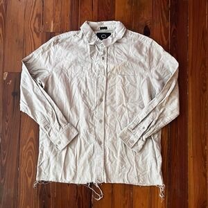 Proper Gang Y2K Cotton Button Up Shirt Men's L USA Made Vintage Style